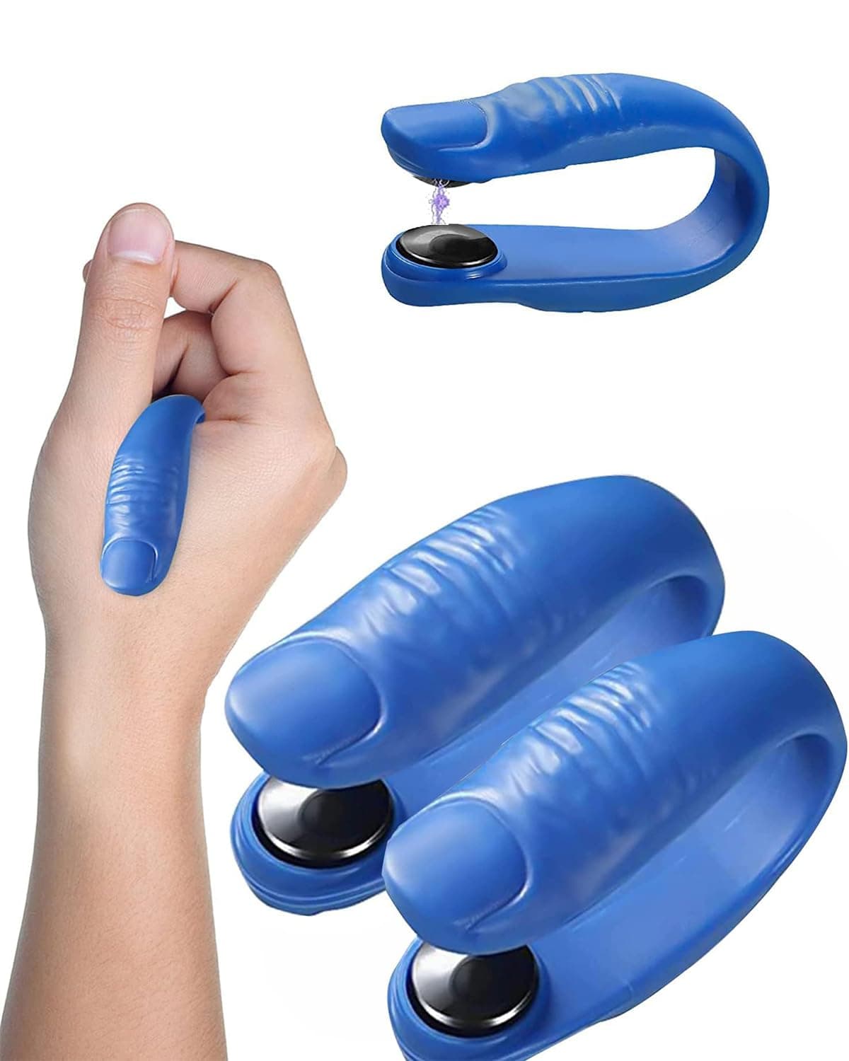 2 Pcs Sugar Control Li4 Acupressure Point Clip, Sugar Control Acupressure Clip, Supporting Acupressure Relaxation, Stress Alleviation, Tension Relief and Headache Relief Hand Clip(Blue)