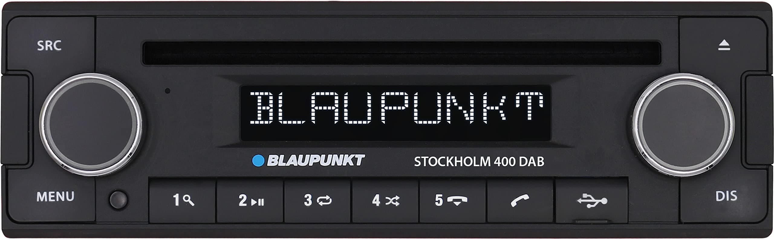 Stockholm 400 DAB, black, 1-DIN