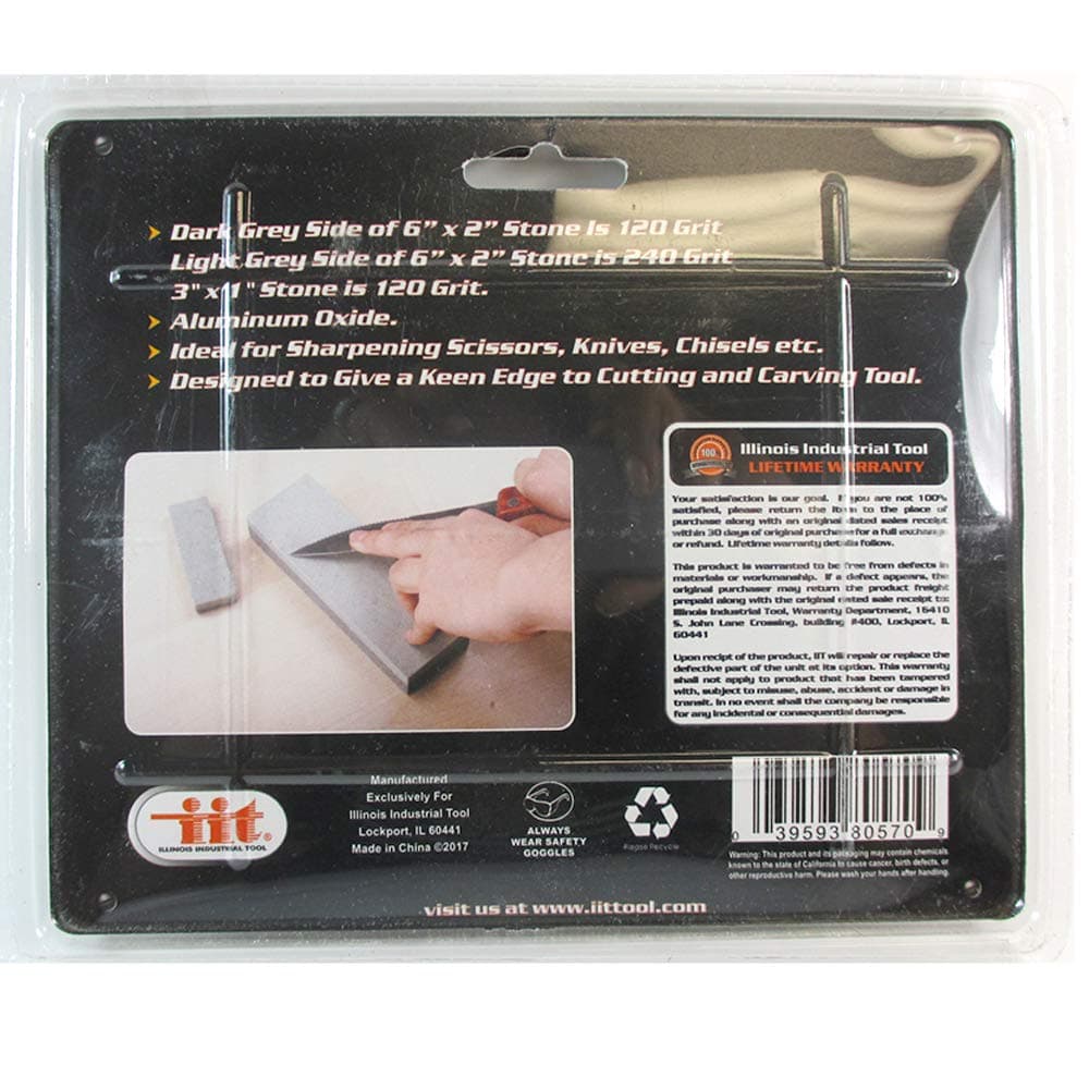 2 Pc 6" Aluminum Oxide Sharpening Stone Dual Grit Hone Knife Sharpener Fishing