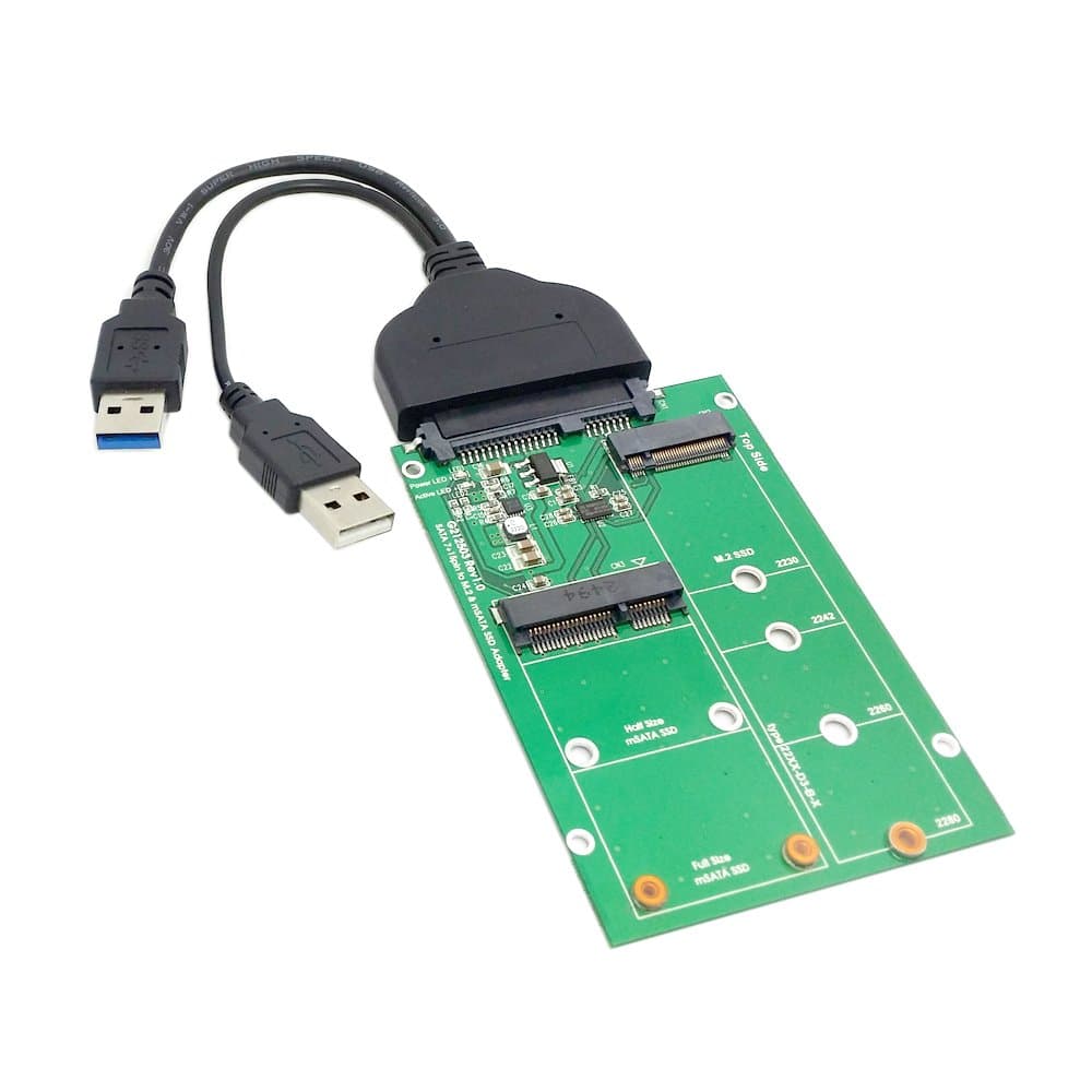 Chenyang Mini PCIe mSATA SSD ＆ NGFF SATA SSD to 2.5" SATA 3.0 Converter Adapter with SATA Data Cable