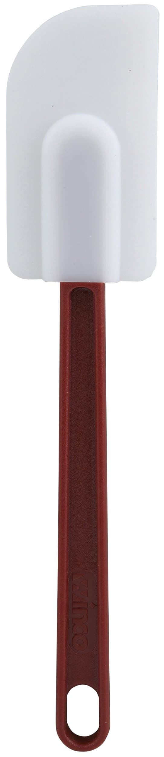 Winco Flat Silicone Spatula, 10-Inch, White