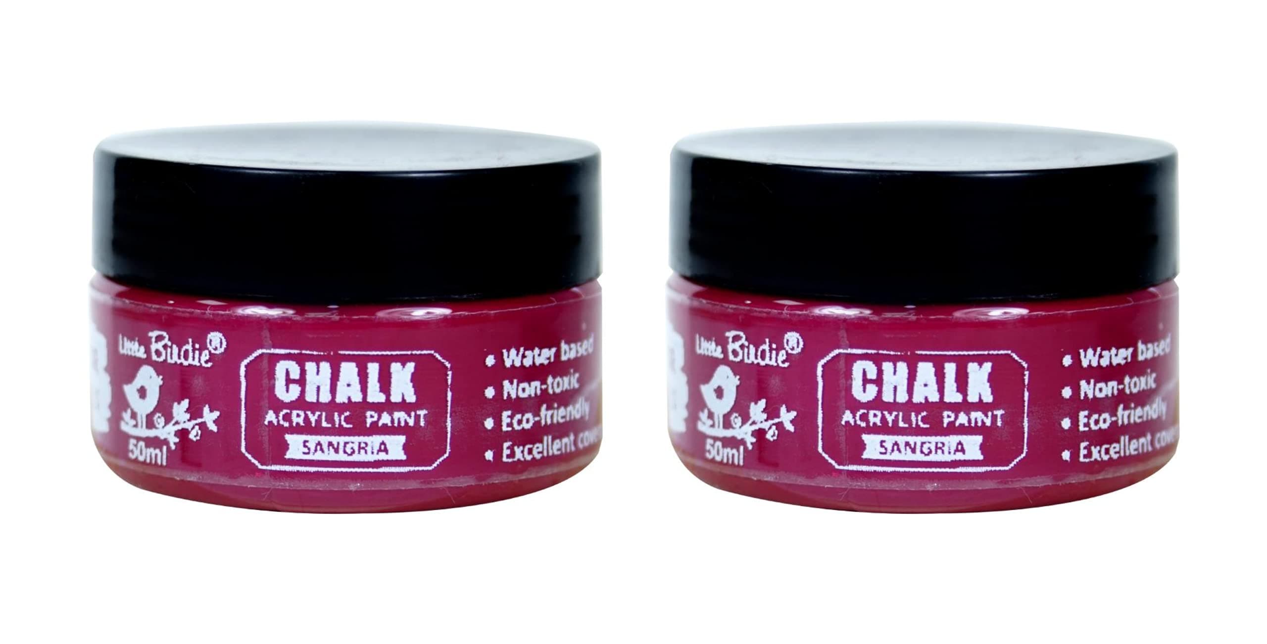 Itsy Bitsy- Chalk Acrylic Paint for Home Decor | Can Be Applied Easily On Any Surface | 50 ml Each| Sangria| Pack of 2