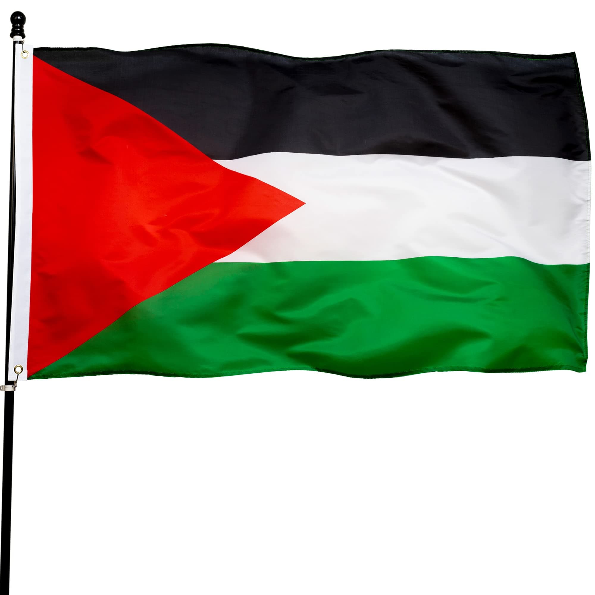 DANF FLAG Palestine 3x5 Ft Thick Polyester, Fade Resistant, Brass Grommets, Canvas Header Palestinian National s with 3 X 5 Feet