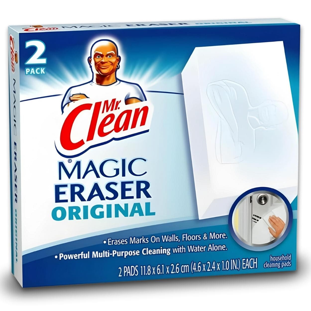 Mr Clean Erase And Renew Magic Eraser, Original, 2 Count