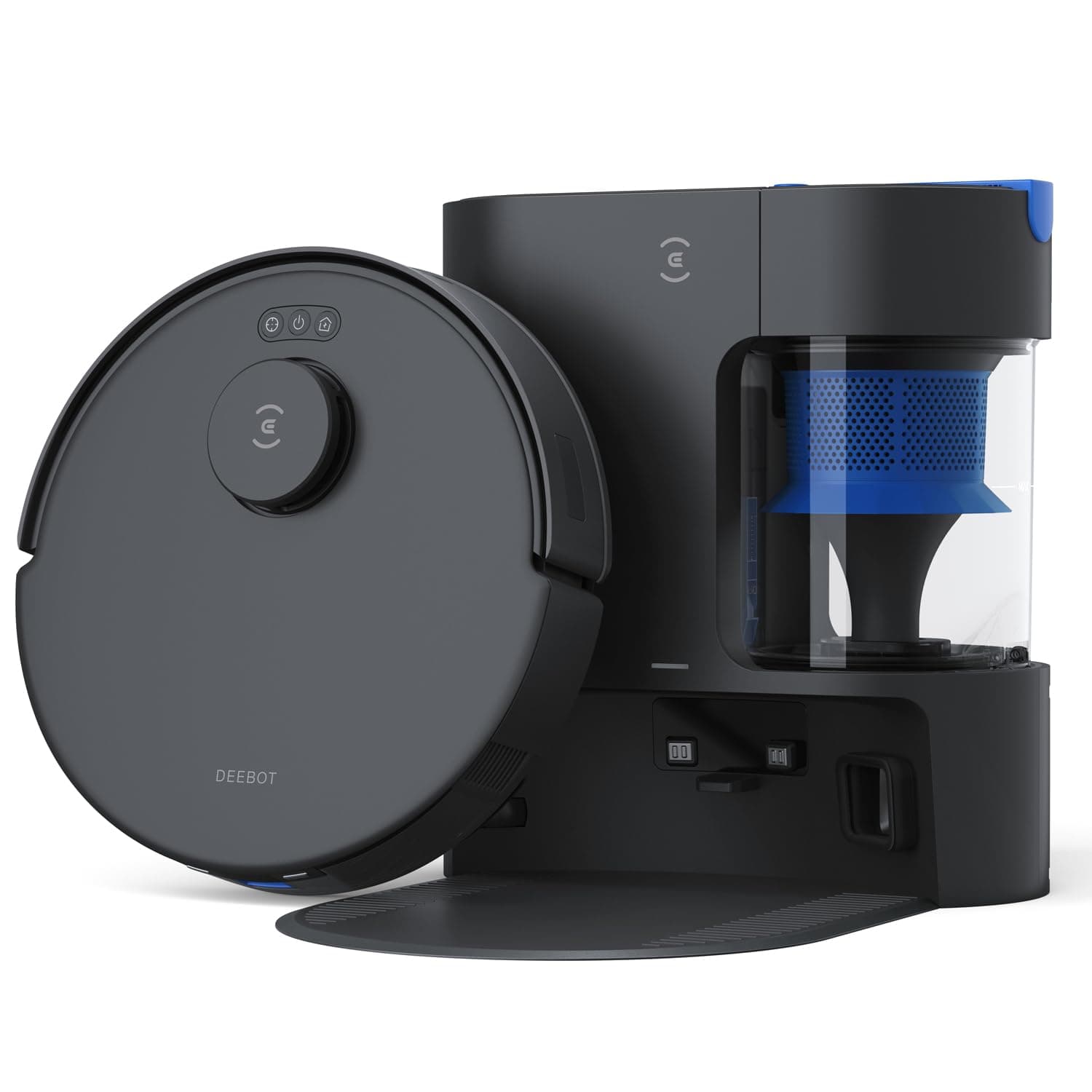 Ecovacs DEEBOT N20 PRO PLUS Schwarz Saug-Wisch-Roboter mit Absaugstation