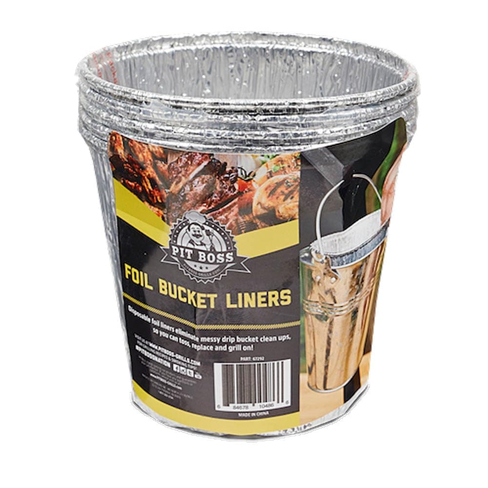 Pit Boss Foil Liners, Silver, 6.3 inches – 6 Pack