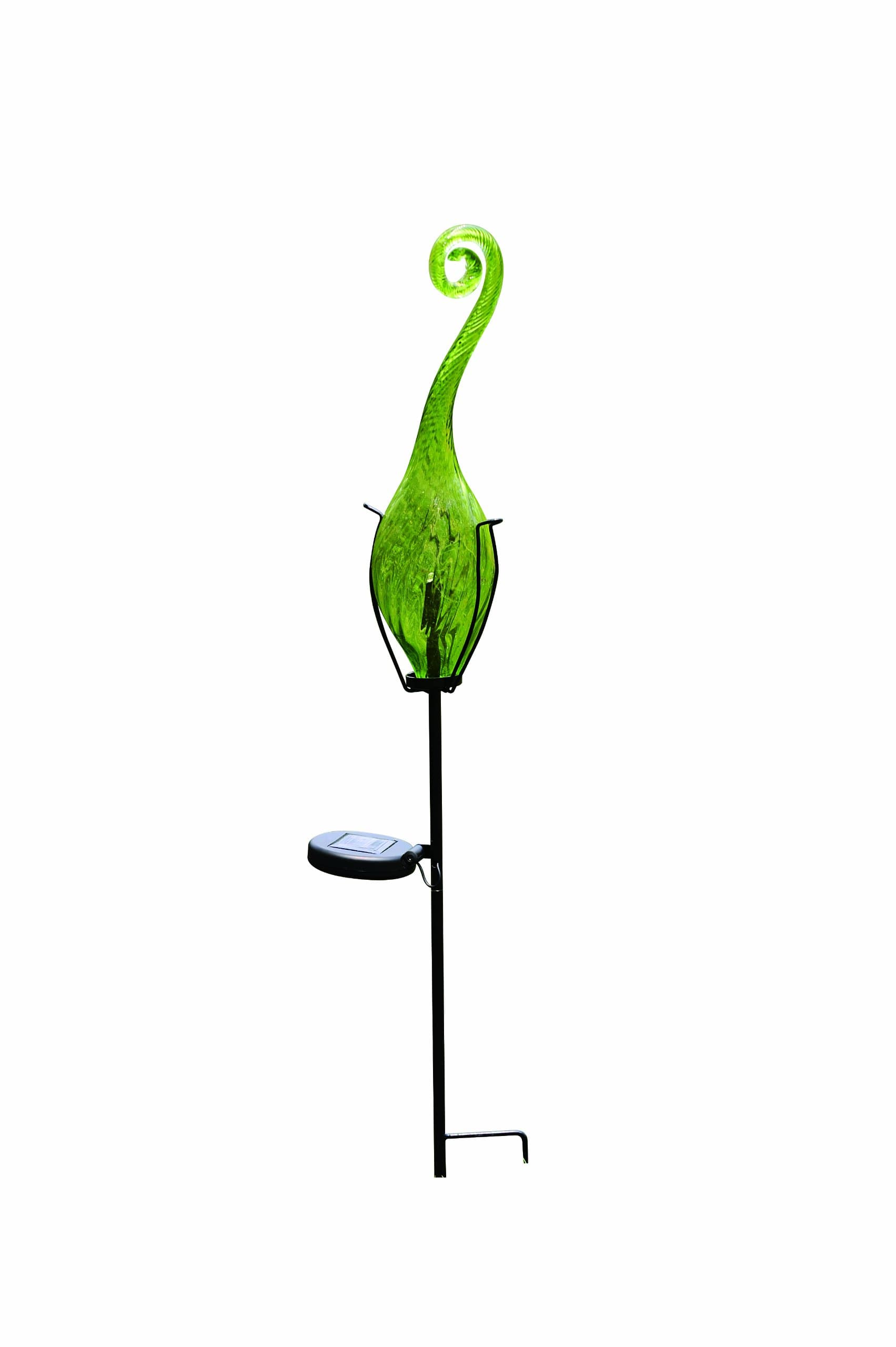 Solar Fiddle Top Yard Art, Lime Green