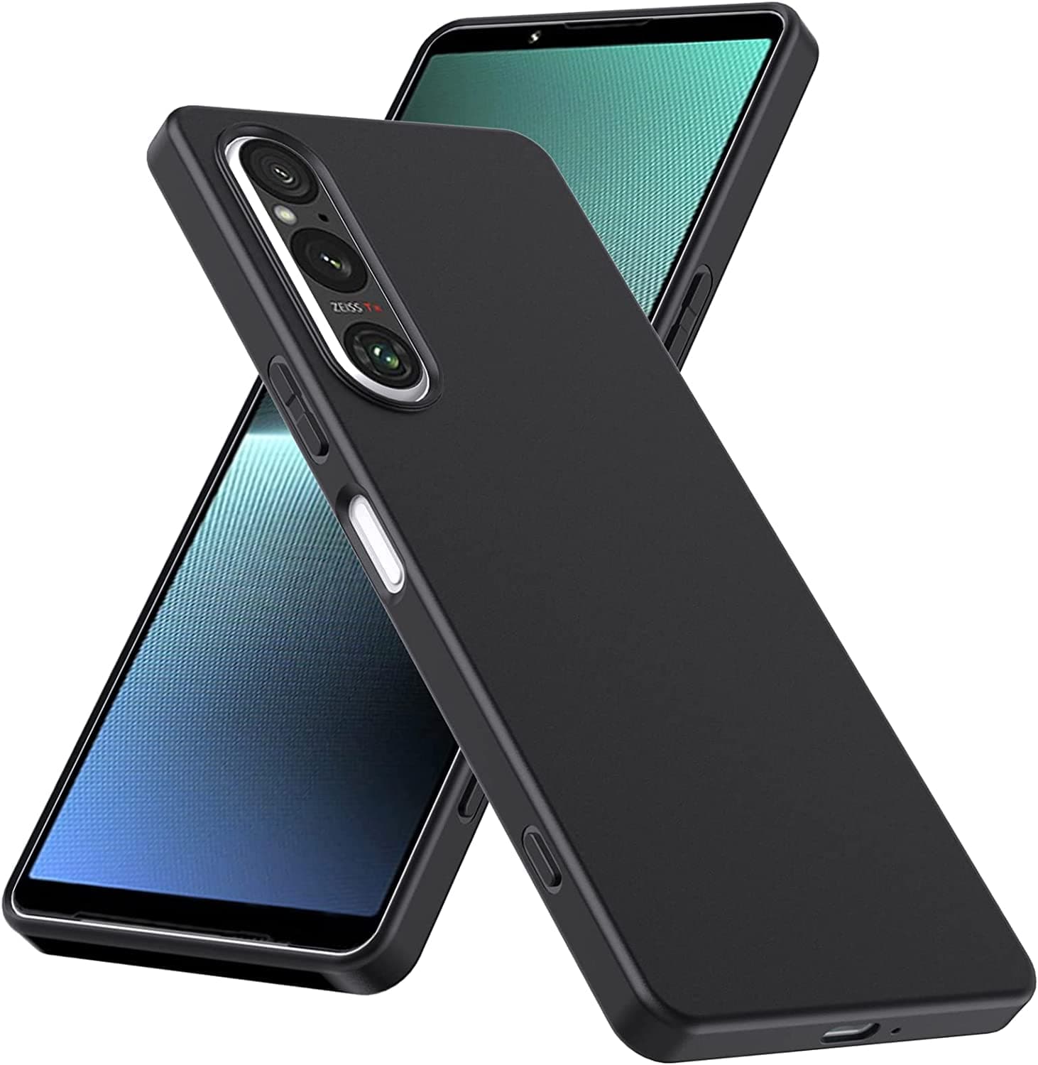 Zubitech Sony Xperia 1 V Case, Scratch Resistant Soft TPU Back Cover Shockproof Silicone Gel Rubber Bumper Anti-Fingerprints Full-Body Protective Case Cover for Sony Xperia 1 V