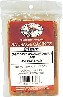 Seasonings | 21 mm SNACK STICK CASINGS | Mahogany, Edible, Collagen Casings | Ideal for Making Beef, Pork, & Venison Meat Sticks | Creates up to 22 lbs.