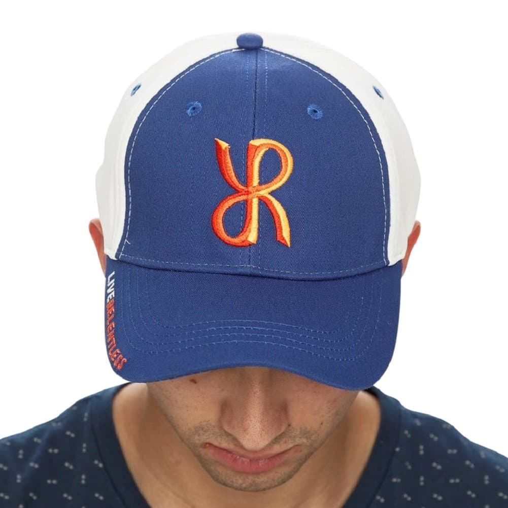 "Live Relentless Design - Baseball Cap - Blue and White Stretch Fit