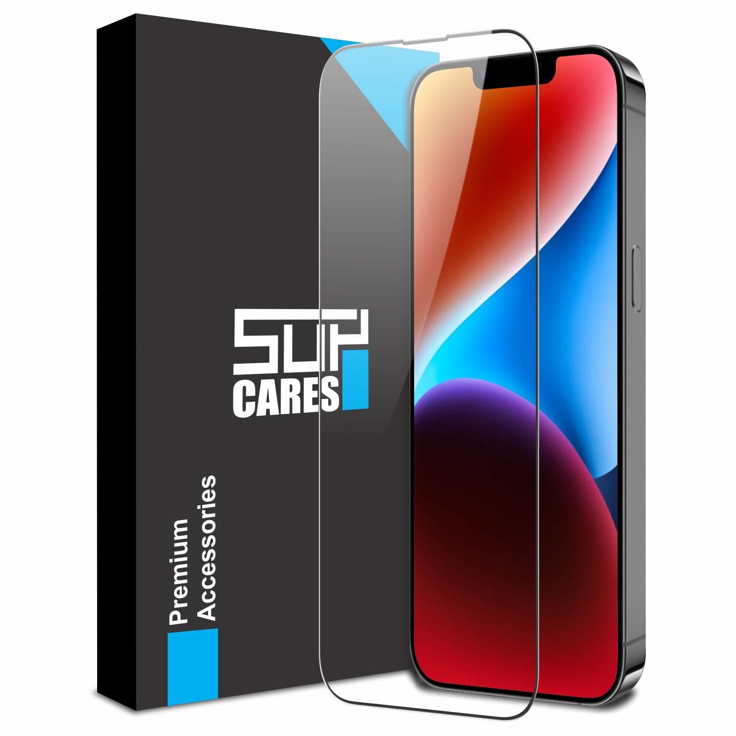 Tempered Glass for iPhone 13, 13 Pro, 14, iPhone 16e and iPhone 17e (6.1 Inch) With Installation Kit | Military-Grade Gorilla Screen Protector | Edge to Edge Coverage | Black