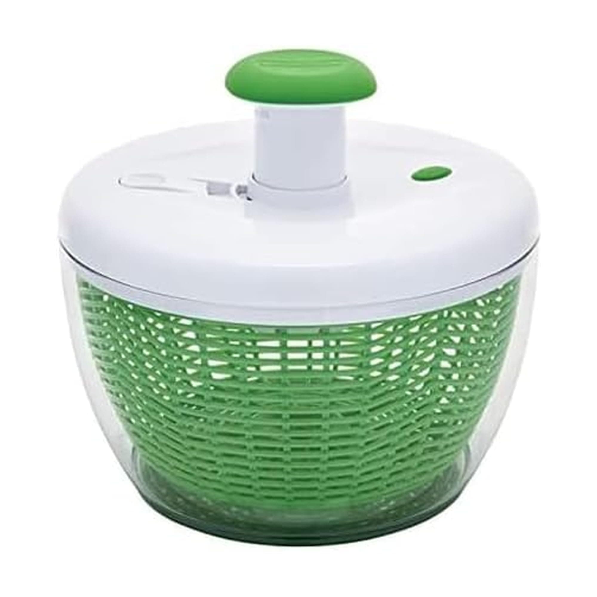 Farberware Easy to use pro Pump Spinner with Bowl, Colander and Built in draining System for Fresh, Crisp, Clean Salad and Produce, 6.6 quart, Green