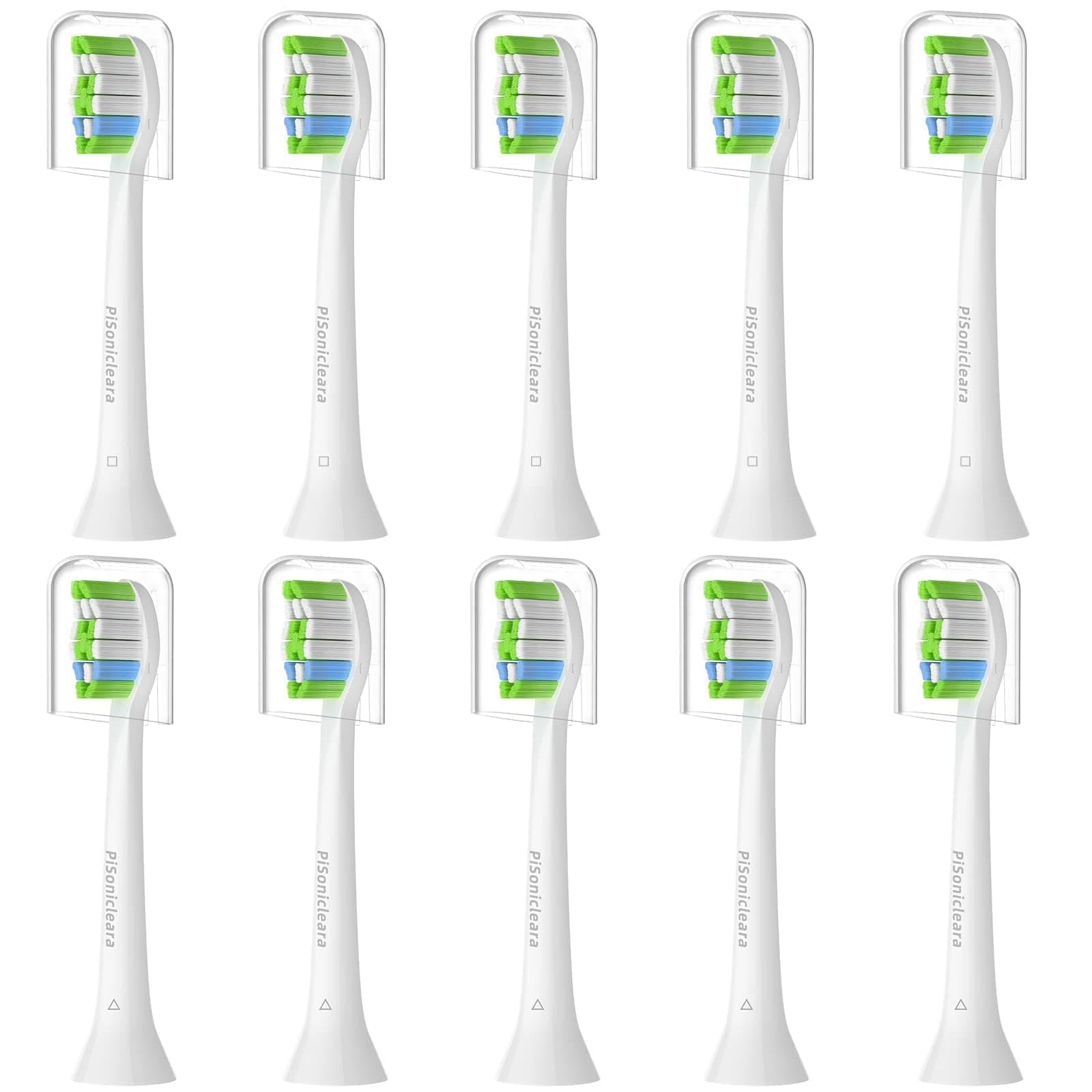 Pisonicleara Replacement Toothbrush Heads(10-pc) Compatible with Philips Sonicare Electric Tooth Brush Electric Tooth Brush Refill 4100 Hx6920 Hx9023