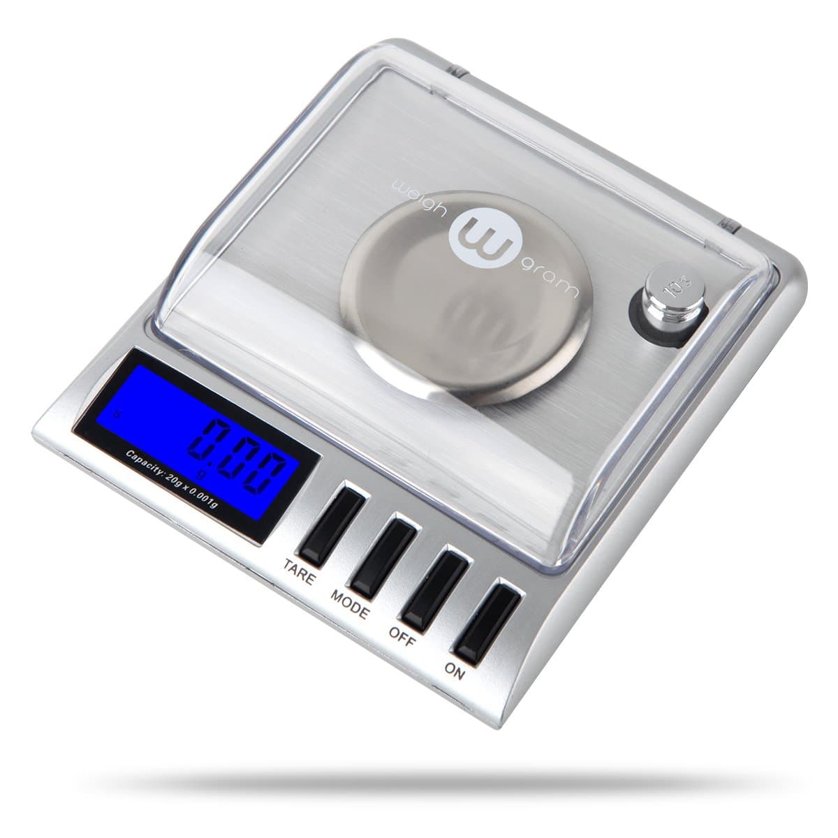 Weigh Gram High Precision Digital Milligram Scale 20 x 0.001g Reloading, Jewelry and Gems Scale (JWS-20)