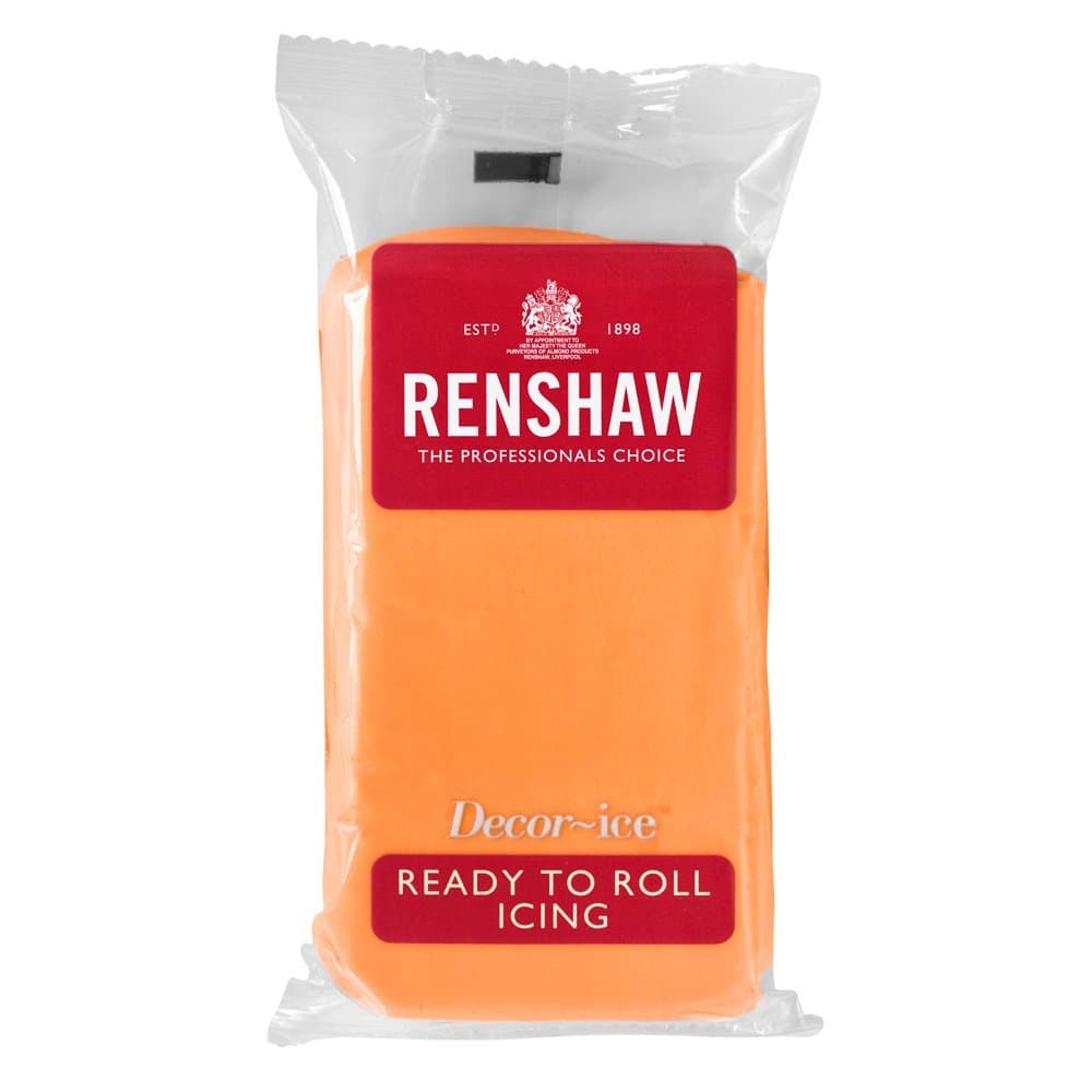 Renshaw Tiger Orange Ready to roll icing 250g Packets (2 Packs)