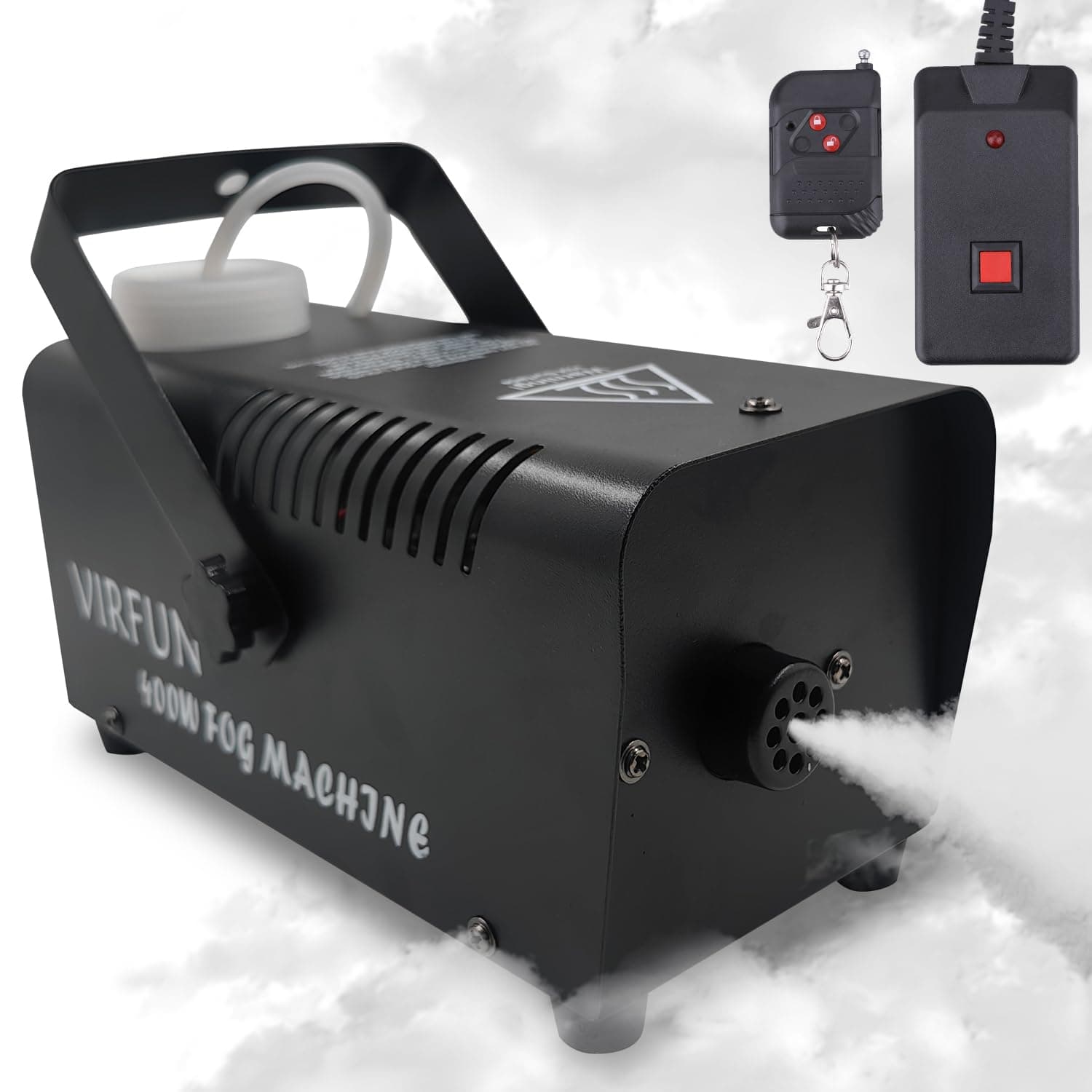 VIRFUN Fog Machine, Smoke Machine with Wireless&Wired Remote Control for Halloween, Party, Outdoor, Indoor and Stage Effect, 400W