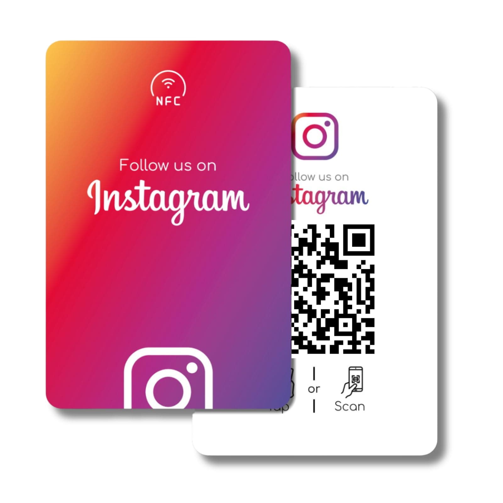 Instagram NFC Card | Along with QR Code | Boost Instagram with Tap or Scan | Pre-Configured PVC Card | With Dashbboard