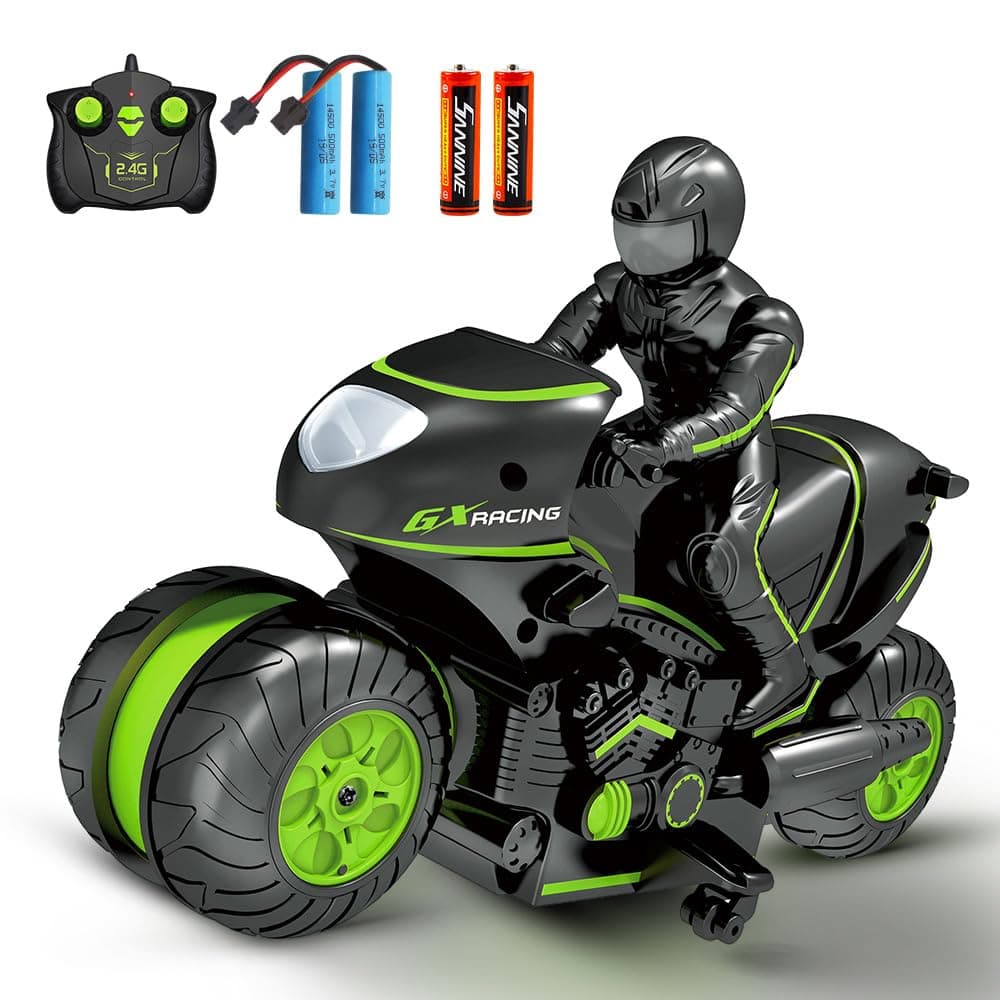 RC Motorcycle Remote Control Motorcycles,High Speed Rc Car Remote Control Car,2.4Ghz 360Ã‚° Rotating Drift Stunt Car Motorbike for Kids Age 4,5,6,7,8 and Up Year Old