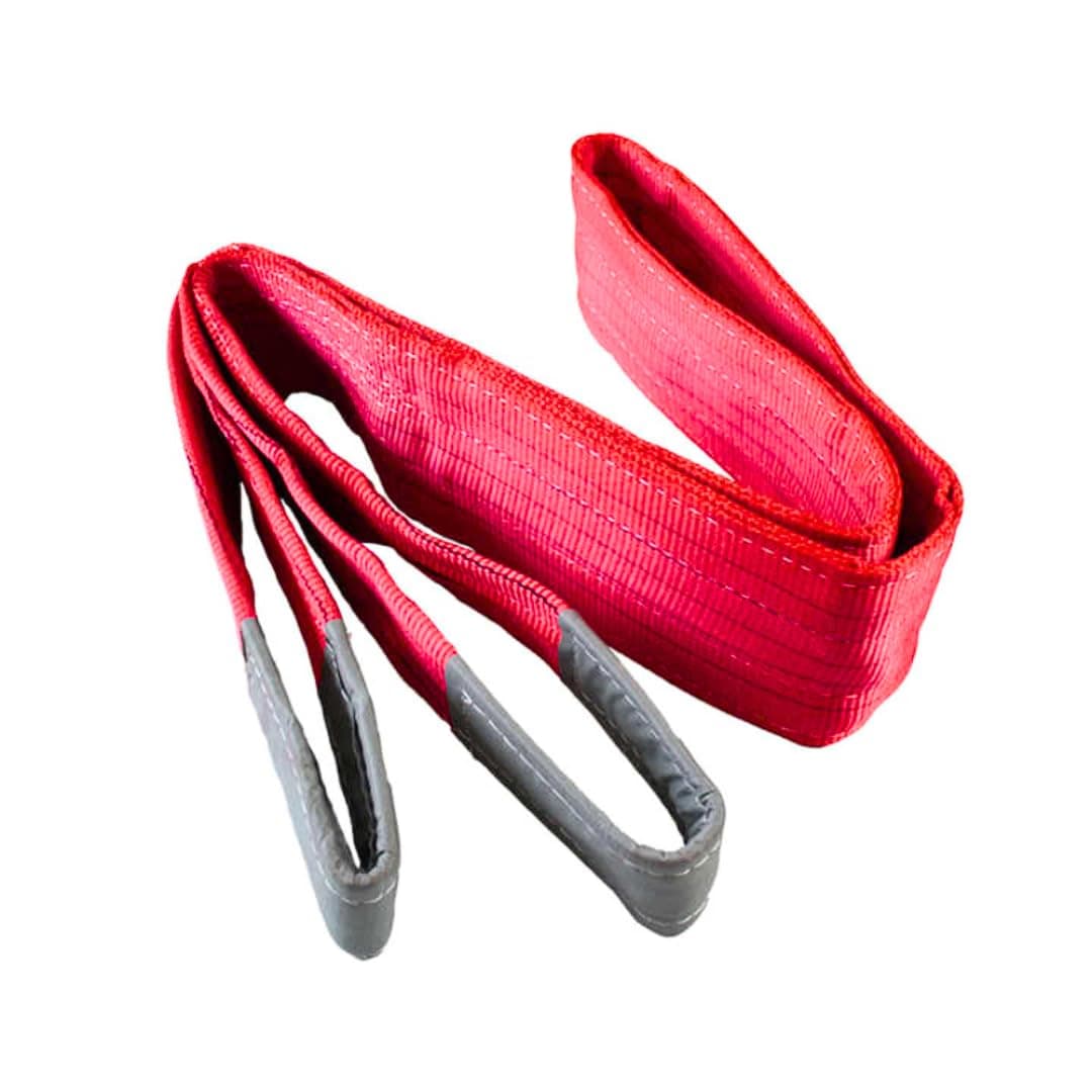 Conclood India Polyester Webbing Sling | Lifting Belt | Red Colour | Use for Handling materials in warehouses & logistics | Lifts & secure heavy loads (5 Ton 4 Meter).