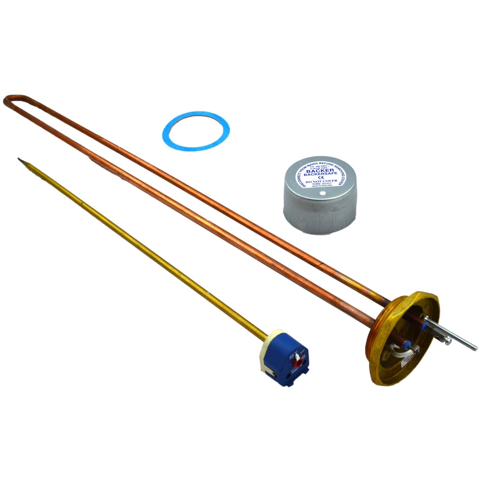 27" Immersion Heater Element Fitted With BMST Thermostat With Integrl Reset Safety Cut-Out