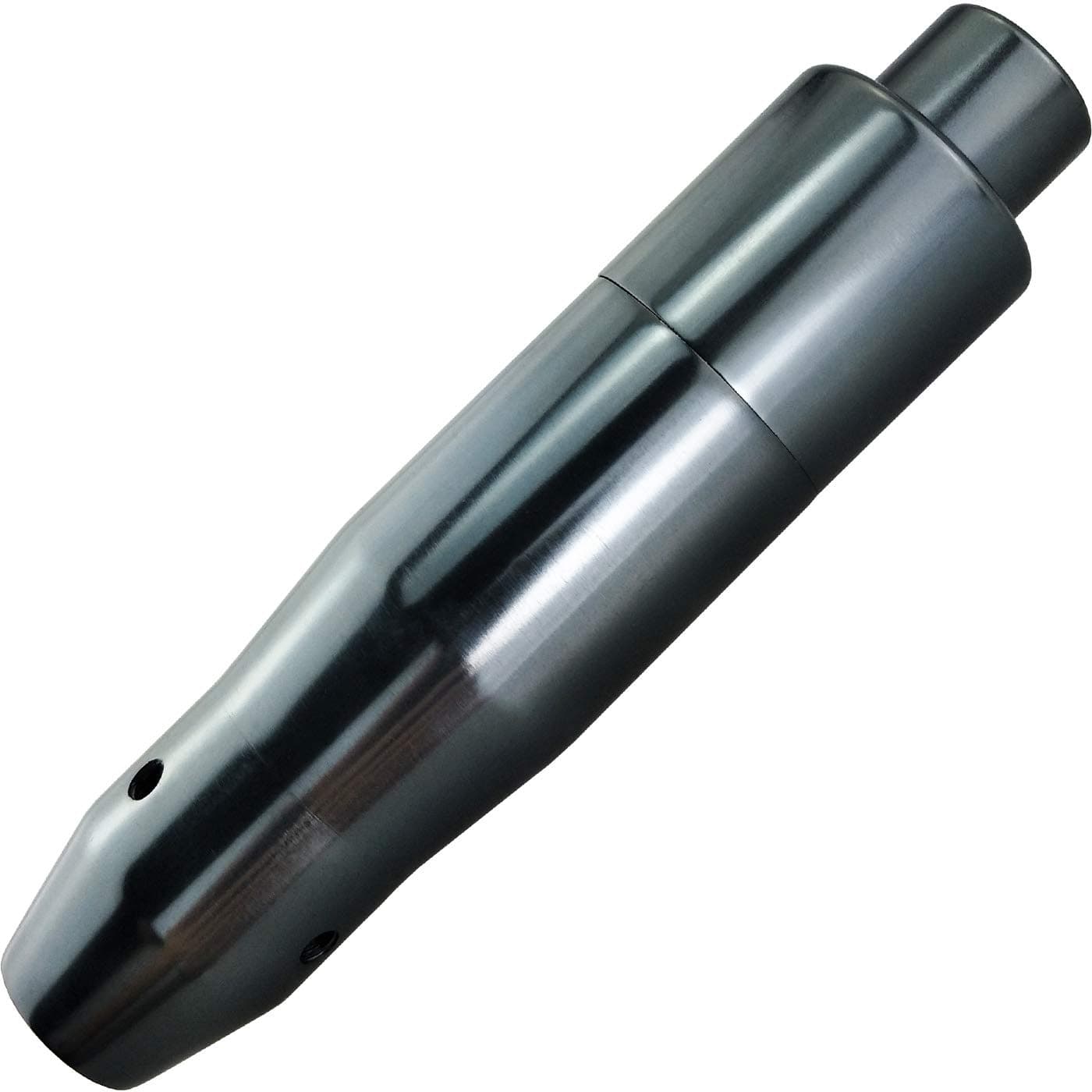 Lunsom Automatic Shift Knob Metal Car Shifting with Push Button Aluminum Alloy Shifter Lever Handle Long Stick Gear Head Fit Universal Manual Transmission Vehicle (Titanium)