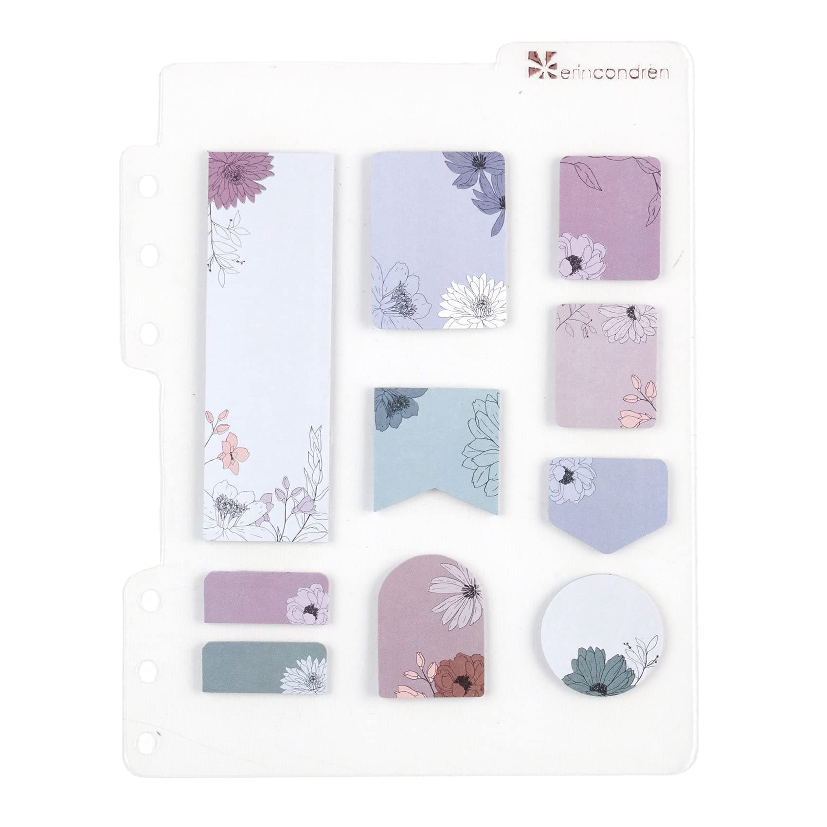 A5 Ring Agenda Stylized Sticky Notes - in Bloom - Set Reminders, Goals, and Tasks in Style. 10 Pads, 20 Sheets Each, 200 Sticky Notes Total by Erin Condren.