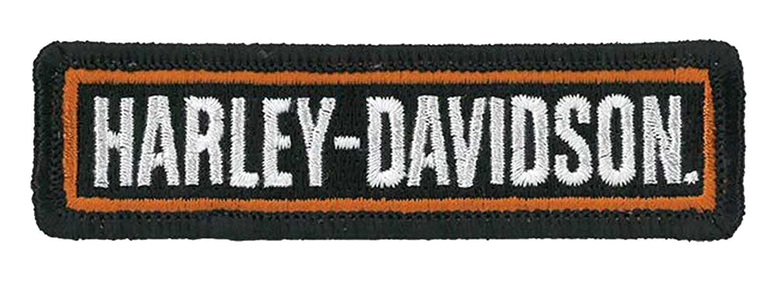 Harley-Davidson 3.5 inch Embroidered Bold H-D Script Emblem Sew-On Patch - Black