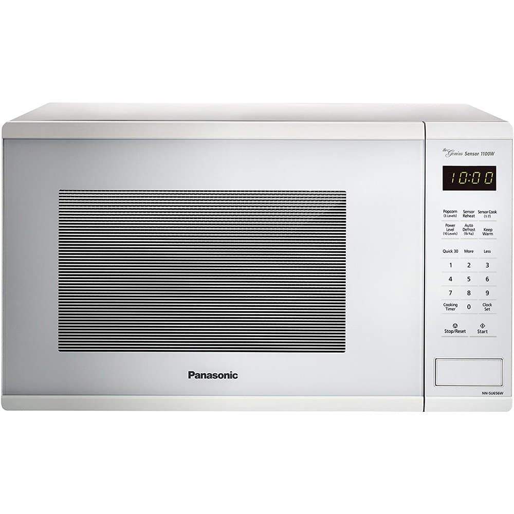 Countertop Microwave Oven with Genius Sensor Cooking, Quick 30sec, Popcorn Button, Child Safety Lock and 1100 Watts of Cooking Power - NN-SU656W - 1.3 cu. ft (White)