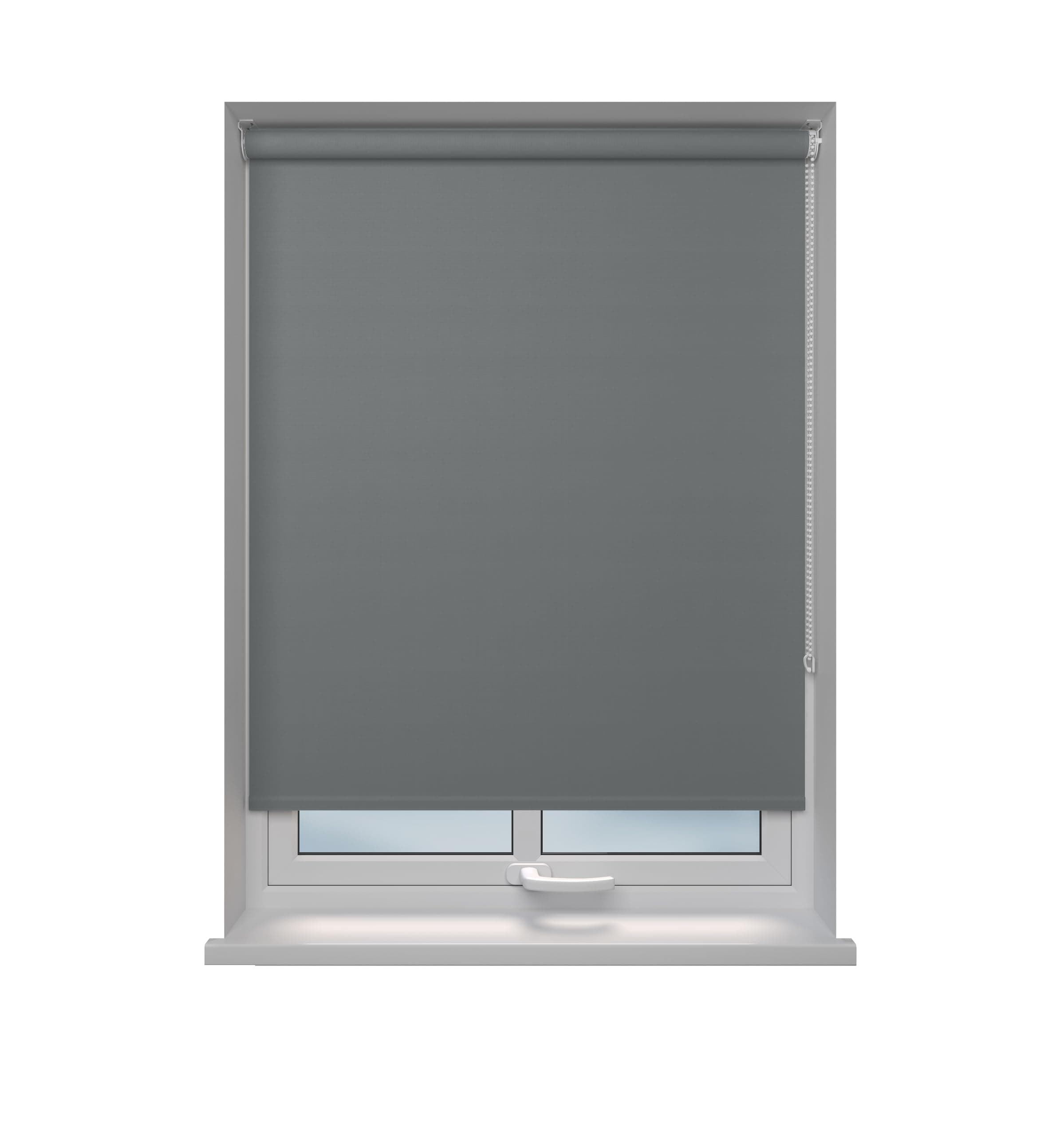 Home In Style 4U Roller blinds Thermal Blackout Roller blind - Trimmable UV Protection Child Safe Home Office Window Blinds Room Darkening Shades Grey Blind 150cm wide x 210cm drop