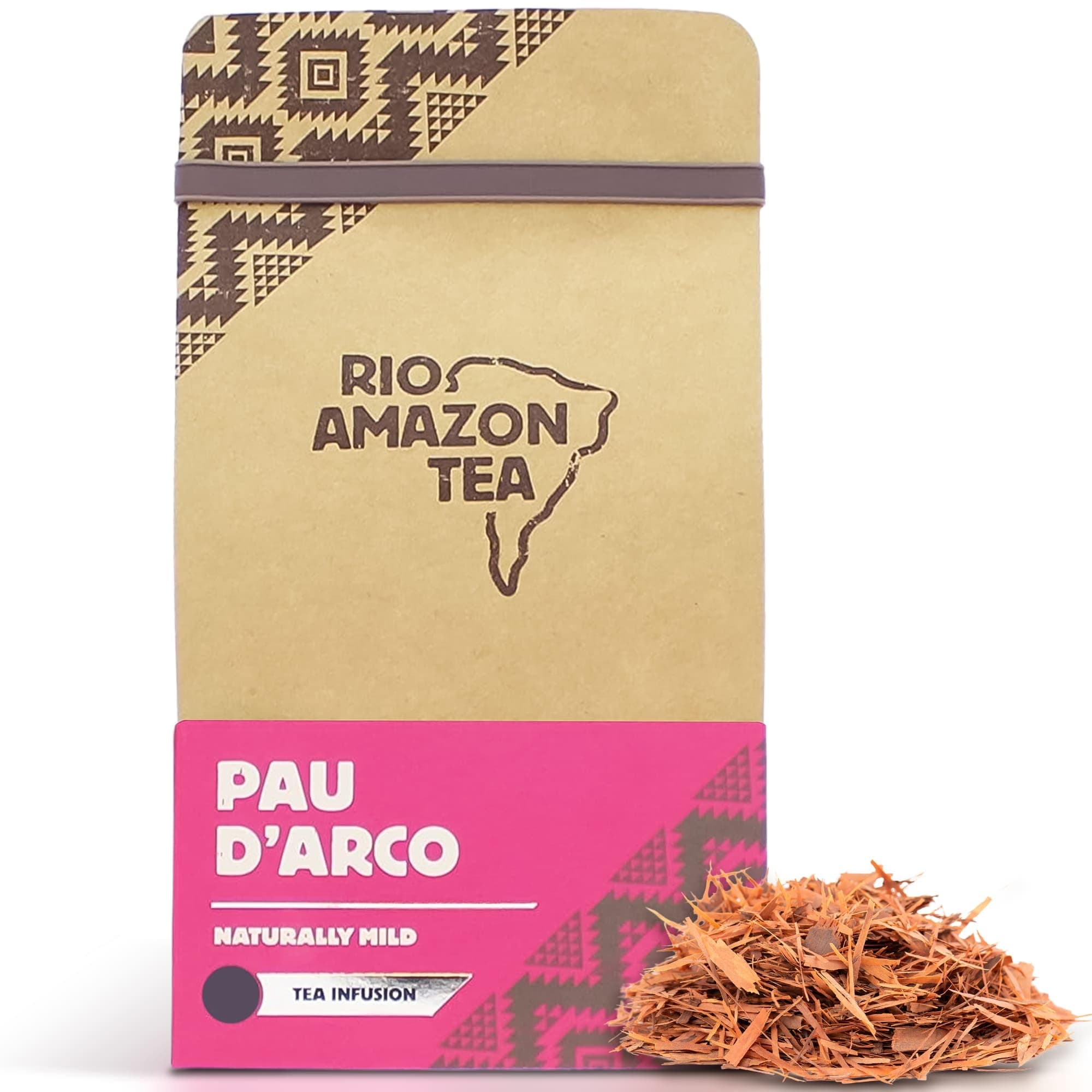 Rio Amazon Pau D’Arco Herbal Tea – 40 Unbleached Tea Bags of 100% Natural Lap...