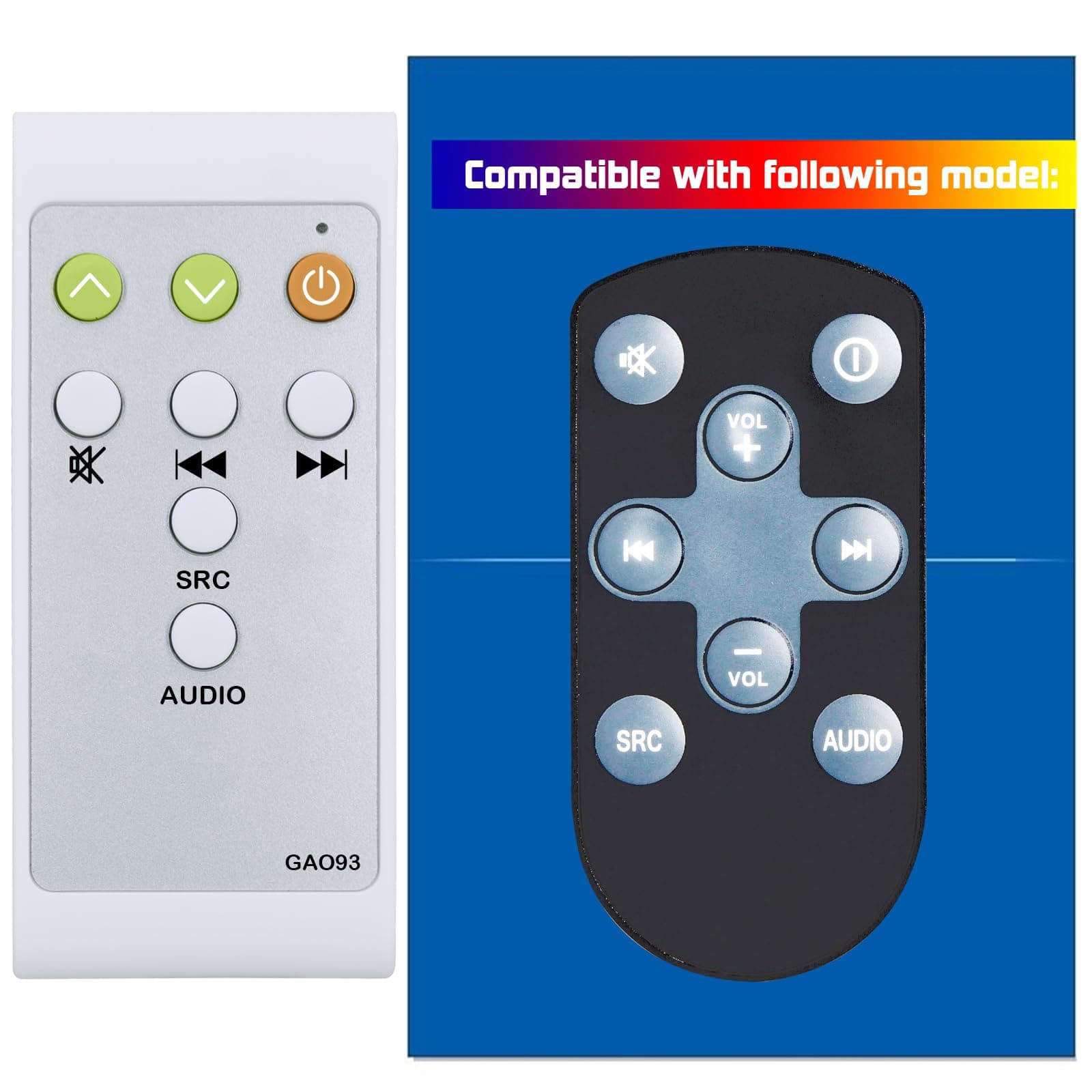 Replacement Remote Control for Nakamichi Car Audio System System Receiver Player NA201 NA780 & H-TECH HT-1422 & SOUNDKITS CA-20BT CA-10PRO NA205 NA355iBT NAM1612 NQ721BE NQ511B NQ511BR NQ201