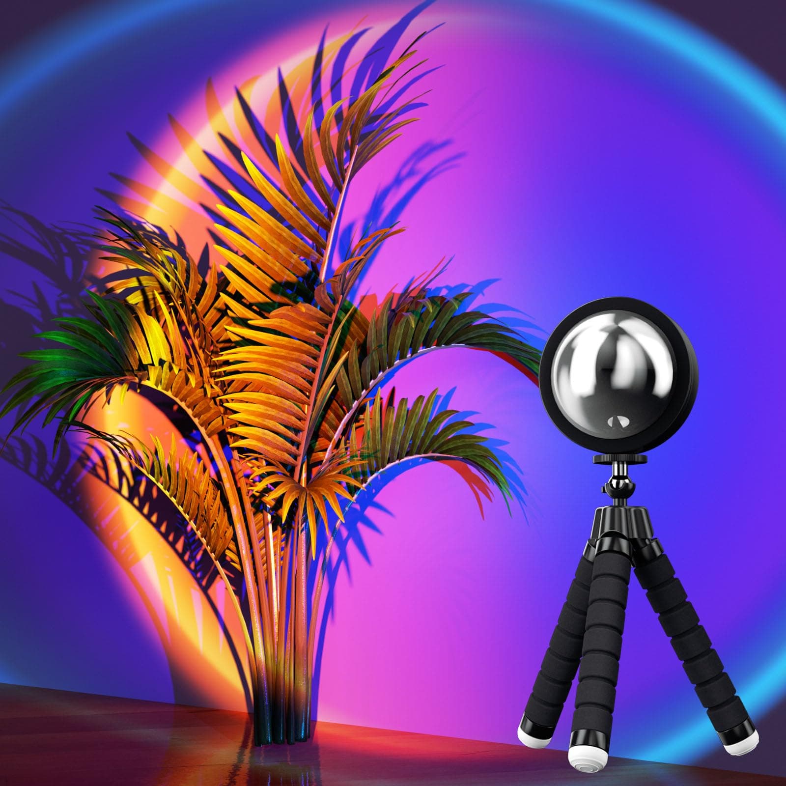 Sunset Lamp Projection Led Lights with Remote & APP, 16 Colors Night Light 360° Rotation Rainbow Lights 4 Modes Setting for Photography/Selfie/Party/Home/Living Room/Bedroom Decor, Gifts for Women.