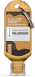 Palm Safe Millionaire Alcohol Hand Sanitiser 60 ml Clip Bottles