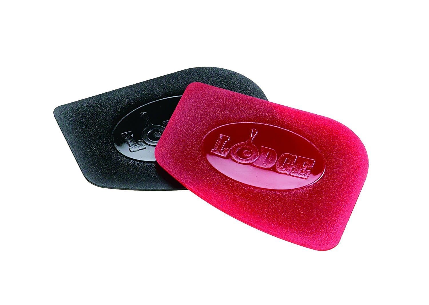 Lodge SCRAPERPK Durable Pan Scrapers, Red and Black, 2-Pack, Polycarbonate