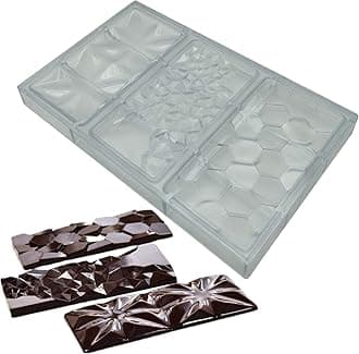 Goldbaking 3 In 1 Polycarbonate Chocolate Bar Mold Large Break-Apart Candy Tray