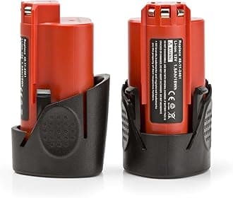 ExpertPower 2 Pack 12-Volt 3.0Ah Replacement Battery for M12, 48-11-2401, 48-11-2402, 48-11-2420, 48-11-2430, 48-11-2440, 48-11-2460, 48-11-2411, 48-11-2412, Heated Hoodie Jacket