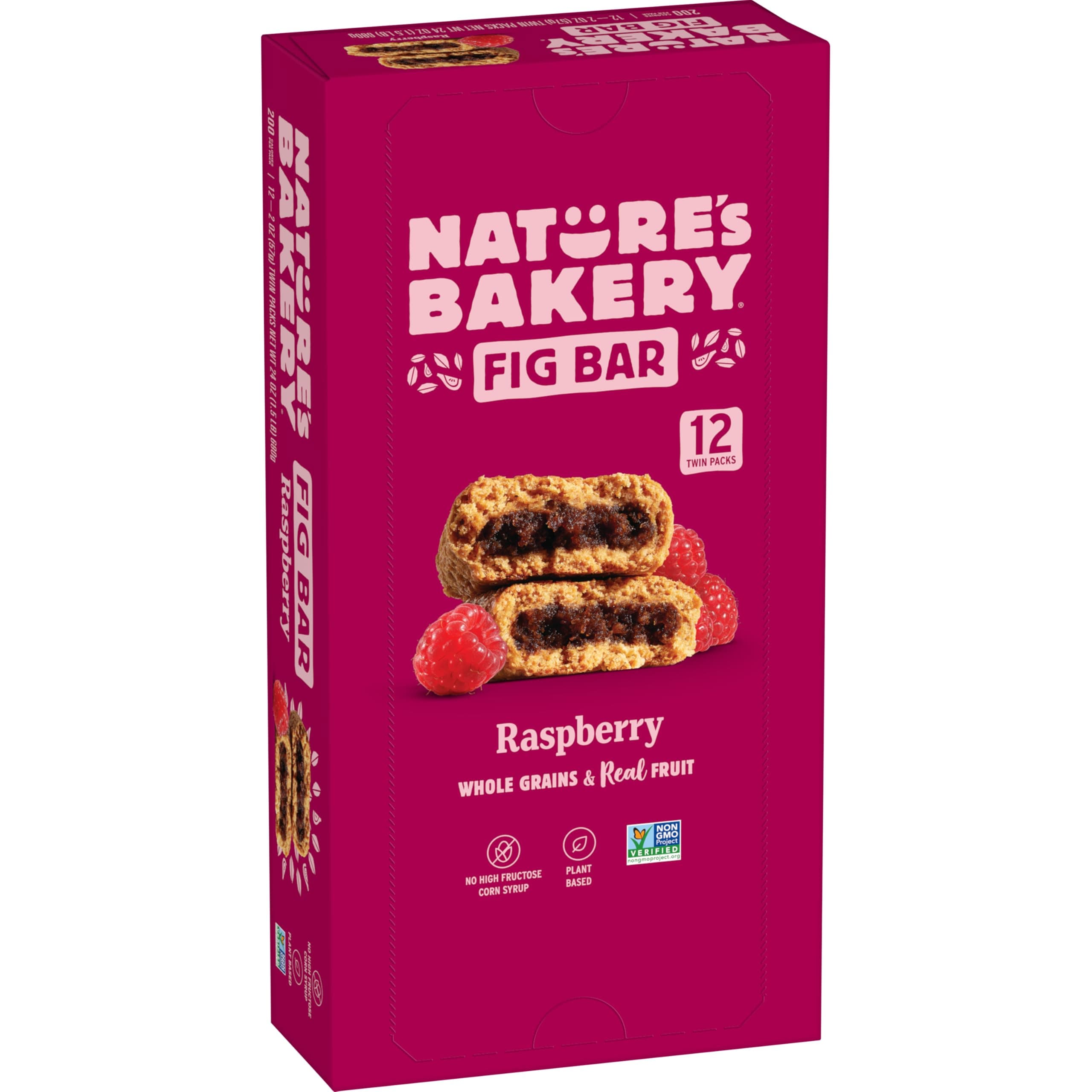 FIG BAR (Whole Grain Flour, Raspberry 12 Bar)