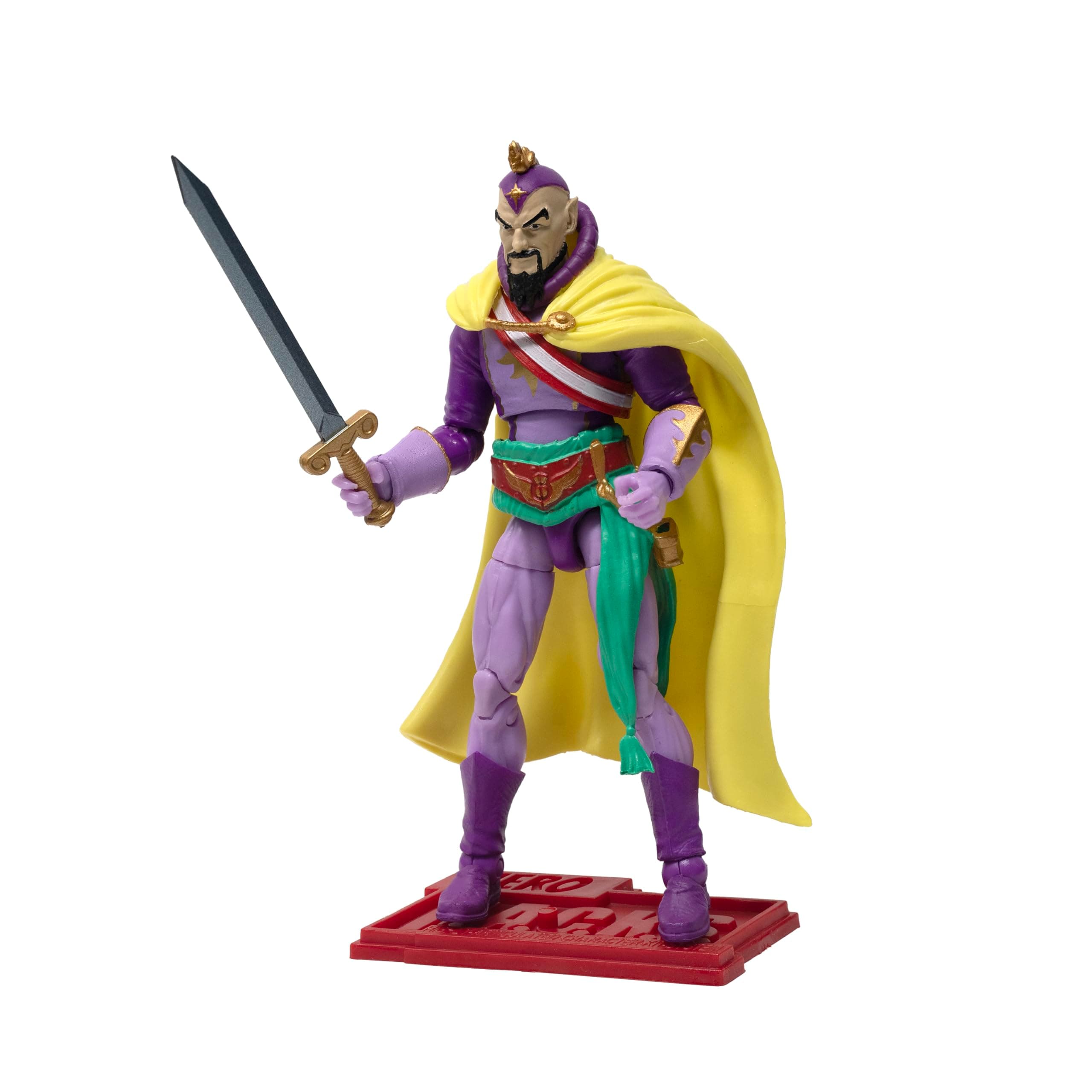 Boss Fight Studio Hero H.A.C.K.S. Flash Gordon Ming The Merciless Comic Book Action Figure, Highly Articulated Collectible Figurine & Accessories Including Pistol, Sword, Belt, Holster, & Cape – 1:18