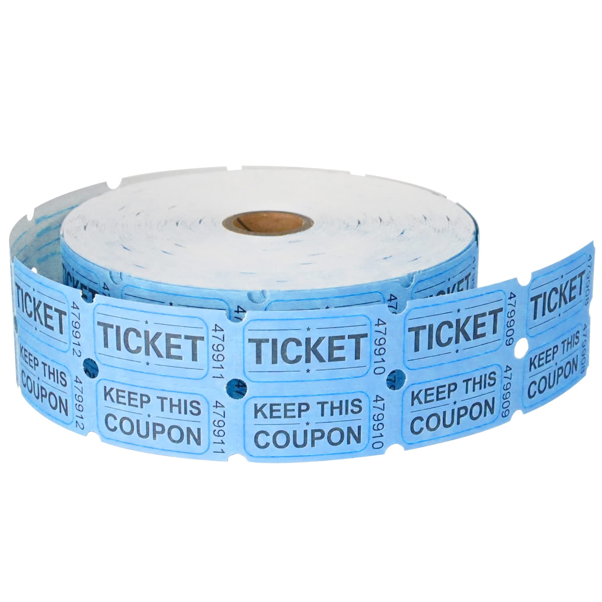 ESSENTIAL 2000 Blue Double Raffle Tickets Rolls Printable for Leisure, Movie Watching, Entertainment
