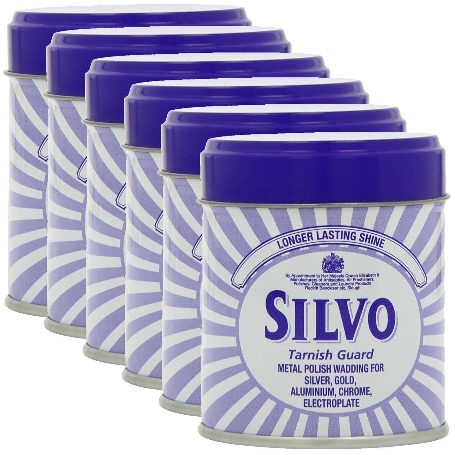 Silvo Duraglit Wadding Polish, Silver, Gold & More - Pack of 6 x 75g