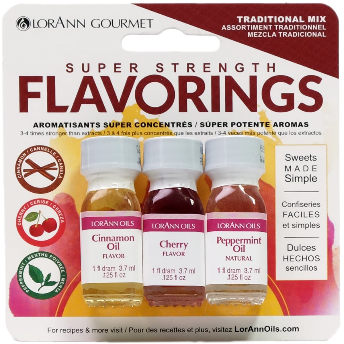 LorAnn OilsCandy & Baking Flavouring .3700ml 3/Pkg