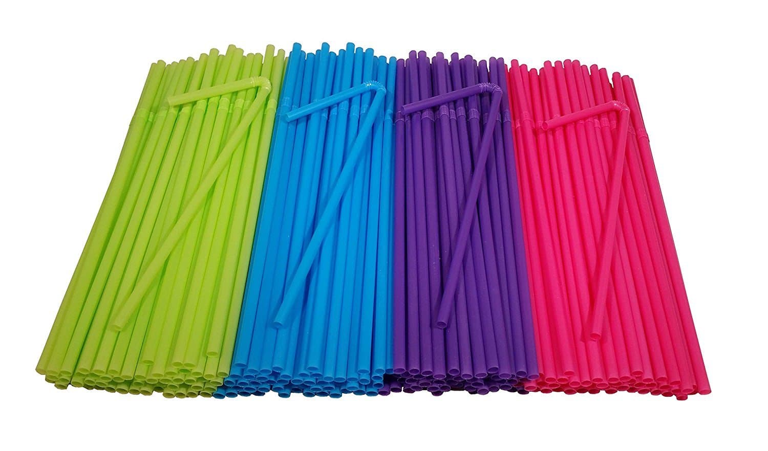 Hanamal Colored Disposable Flexible Drinking Straws (1x225)