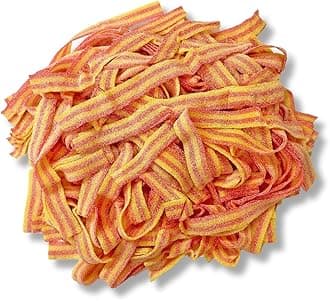 Sour Power Premium Candy Belts, Strawberry/Banana, 6.6 lb