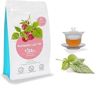 Raspberry Leaf Tea Bag, 40 Teabags - Natural Pregnancy Tea - Pure Red Raspberry Leaf Herbal Tea - Help Childbirth & Support Menstrual - Non-GMO - Caffeine-free