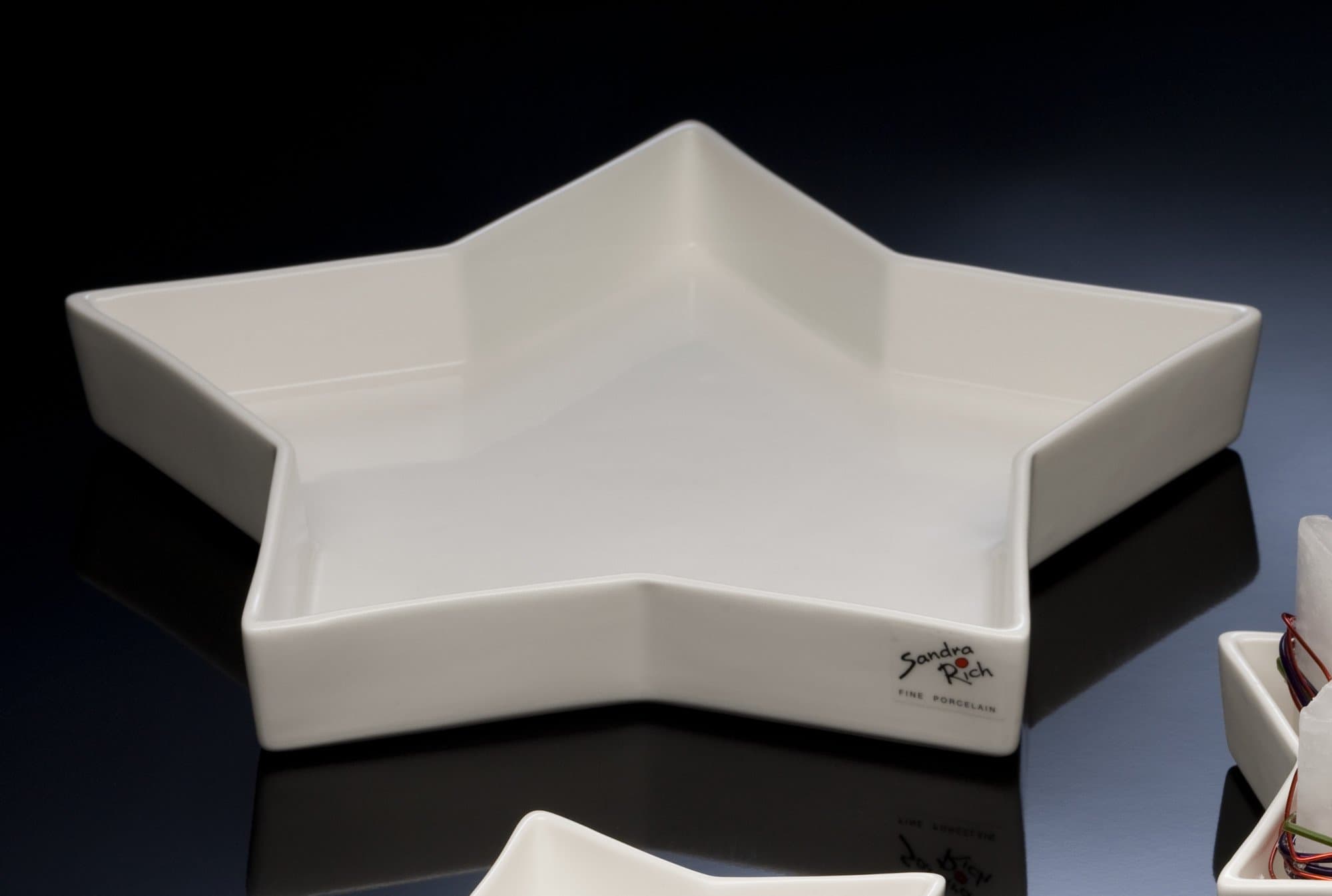 Sandra Rich Porcelain bowl Starlight rectangular white 23,5 cm