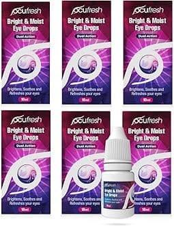 [6pack] Ocufresh Brightening Eye Drops | for Dazzling White Eyes | Refreshes and whitens red Eyes | 10ml Each