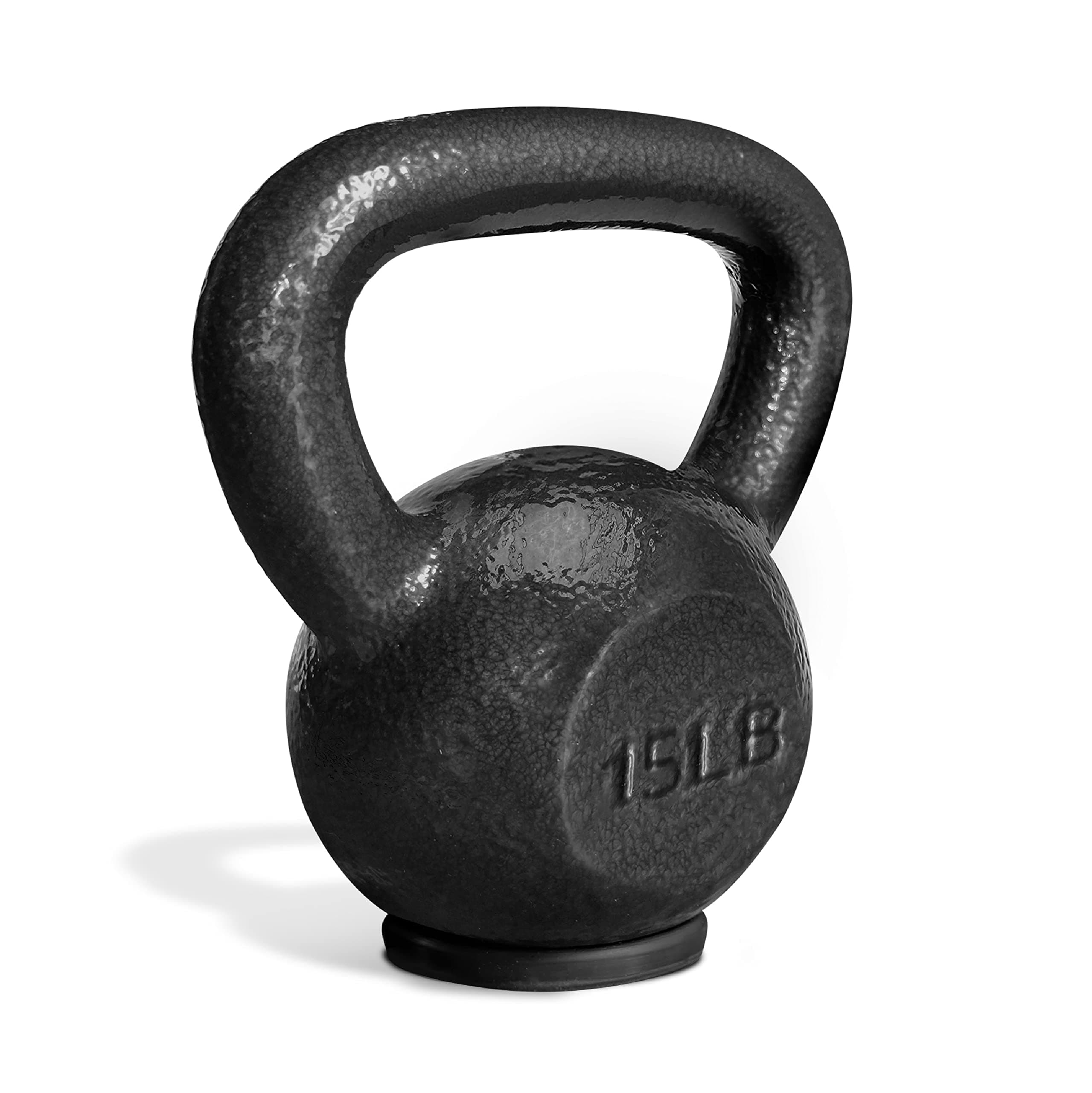 Yes4AllCast Iron Kettlebell Rubber Base 15Lb