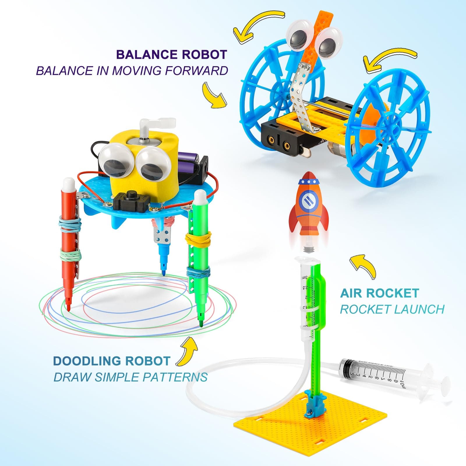 STEM robot kit for ages 8-12 years 8-10, science kit for 5-7 years old, STEM toys 6th 7th 8th 9th 10th 12th 13th 14th girls boys birthday gift robot building craft 6-8 engineering motor set