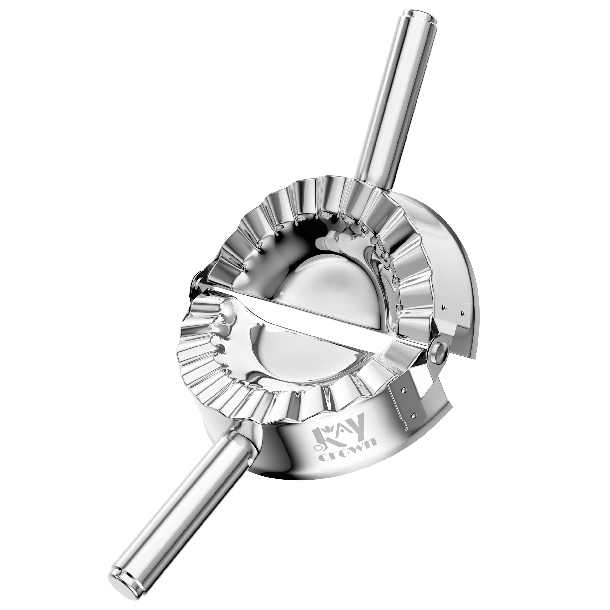 3.25 Inch Empanada Press, Stainless Steel Dumpling Maker Dough Cutter Dumpling Mold for Empanada, Dumpling, Ravioli, Pierogi, Turnovers, Calzone (S: 3 1/4 inch)