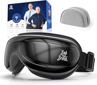 Bob and Brad EyeOasis 2 Eye Massager with Heat, Compression & Music, Rechargeable Eye Mask Heat Massager for Relax and Reduce Eye Strain Dark Circles Eye Bags Dry Eye Improve Sleep